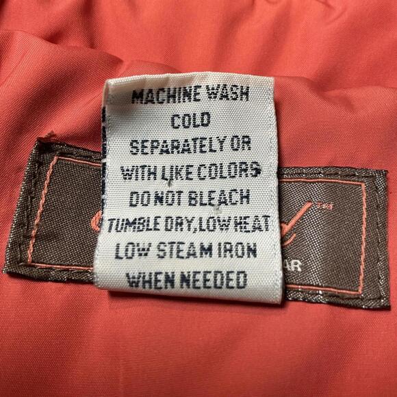 Eland Girls Quilted Barn Chore Coat Size 5 Button Jacket Coat Orange Brown *read - Picture 6 of 7